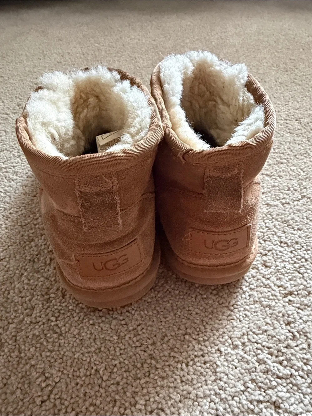 Kids UGG Cozy Shearling-Lined Booties in Chestnut Brown Size 4